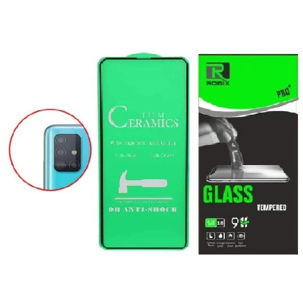 محافظ صفحه نمایش روبیکس مدلCR-A71مناسب برای گوشی موبایل سامسونگ Galaxy A71 به همراه محافظ لنز دوربین