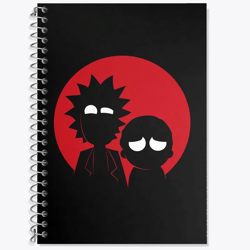 دفتر زبان 50 برگ خندالو مدل سه خط طرح ریک و مورتی Rick and Morty کد 3210