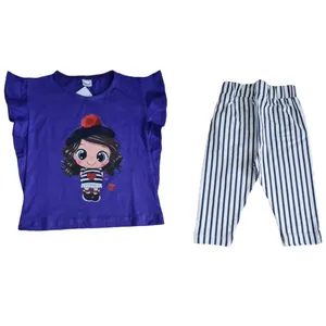 ست تاپ و شلوارک دخترانه مدل دختر کلاه پوم