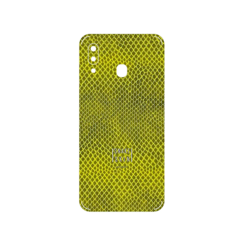 برچسب پوششی ماهوت مدل Yellow Snake Skin مناسب برای گوشی موبایل سامسونگ Galaxy A20e