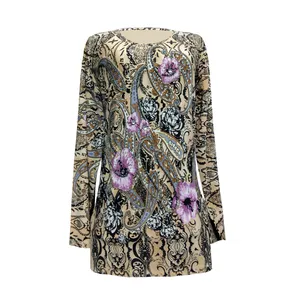 بلوز آستین بلند زنانه مدل نخی ترک سرمه دوزی کد 019