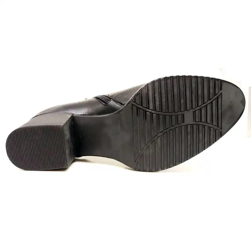 نیم بوت زنانه سرزمین چرم مدل 5240 رنگ مشکی