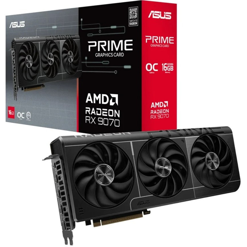 کارت گرافیک ایسوس مدل ASUS Prime Radeon RX 9070 XT 16GB GDDR6 OC Edition
