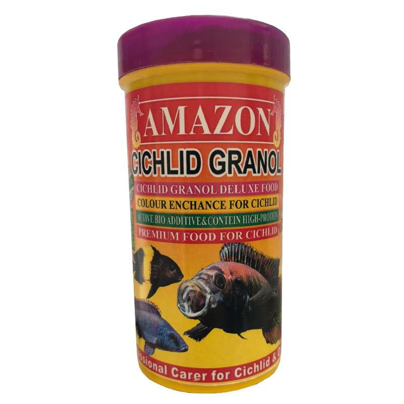 غذای ماهی آکواریوم آمازون مدل Cichilid granol وزن 120 گرم