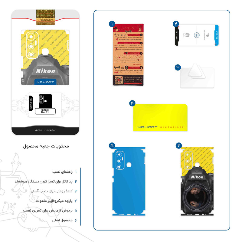برچسب پوششی ماهوت مدل Nikon_Logo-FullSkin مناسب برای گوشی موبایل اینفینیکس Hot 11