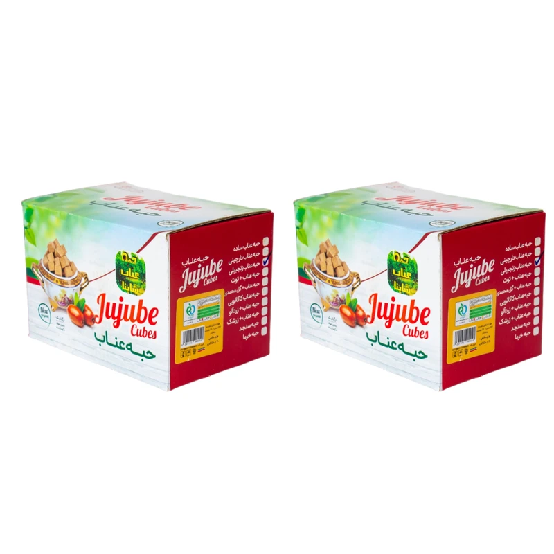 قند رژیمی حبه عناب زنجبیل شاینا - 500 گرم مجموعه 2 عددی