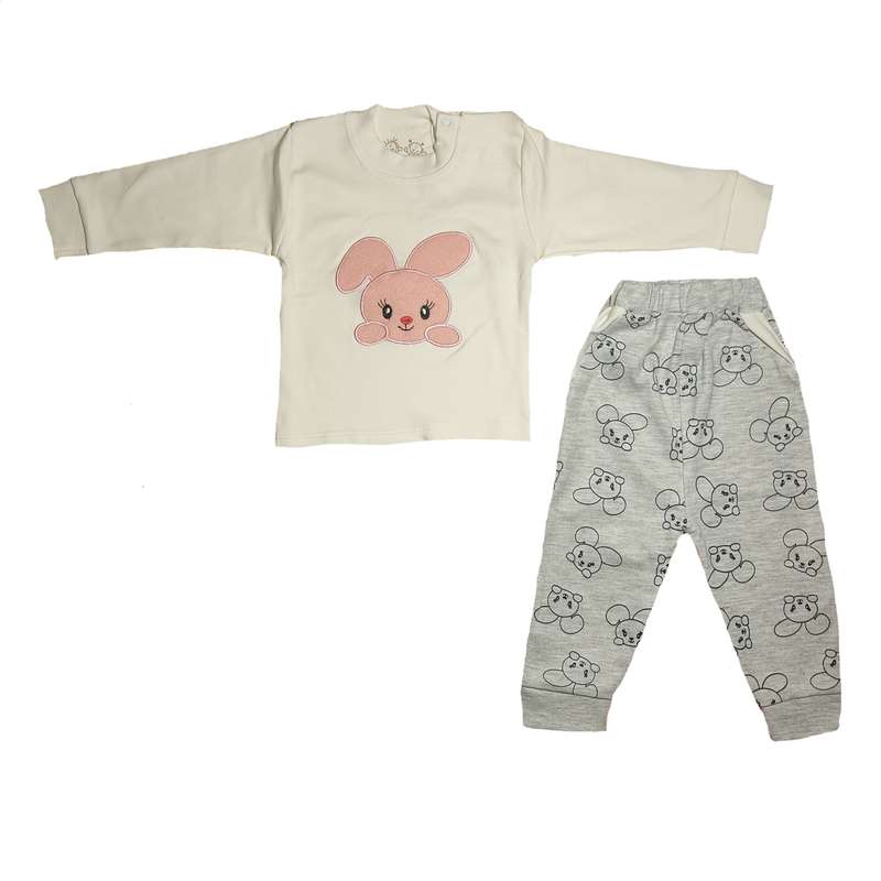 ست تی شرت و شلوار نوزادی مدل خرگوش