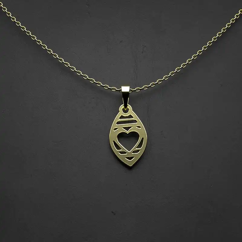 گردنبند طلا 18 عیار زنانه مدوپد مدل  طرح قلب کد X1119