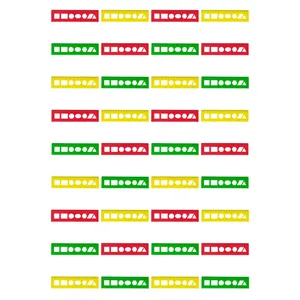 خط‌کش 20 سانتی‌متری مدل ژله ای شابلون دار بسته 36 عددی