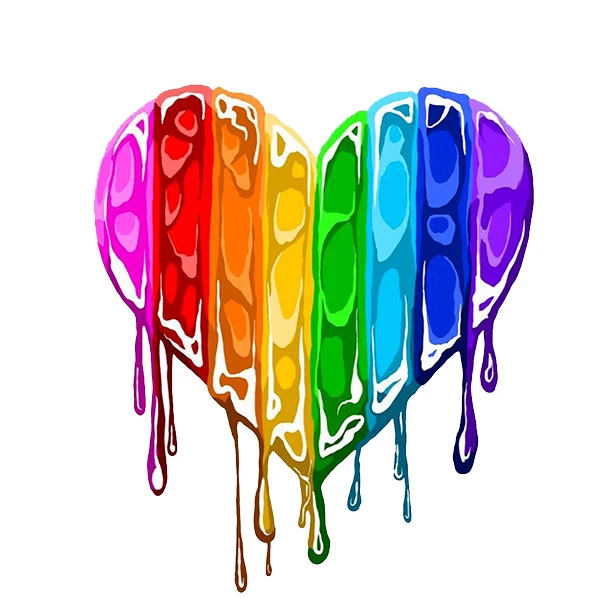 استیکر پارچه و لباس پاد آفرین طرح قلب کد 2574