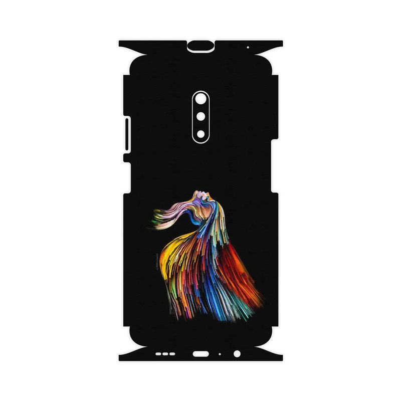 برچسب پوششی ماهوت مدل Rainbow Hair Digital Art-FullSkin مناسب برای گوشی موبایل اپو Realme X