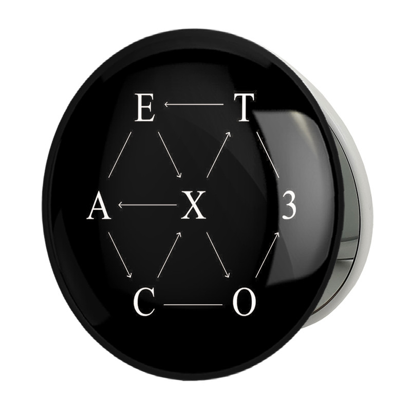 آینه جیبی خندالو طرح گروه اکسو EXO مدل تاشو کد 13656 