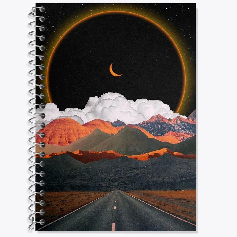 دفتر زبان 50 برگ خندالو مدل سه خط طرح کهکشان کد 25387