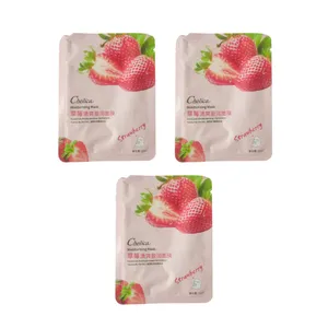 ماسک صورت چلیکا مدل توت فرنگی حجم 25 میلی لیتر مجموعه 3 عددی
