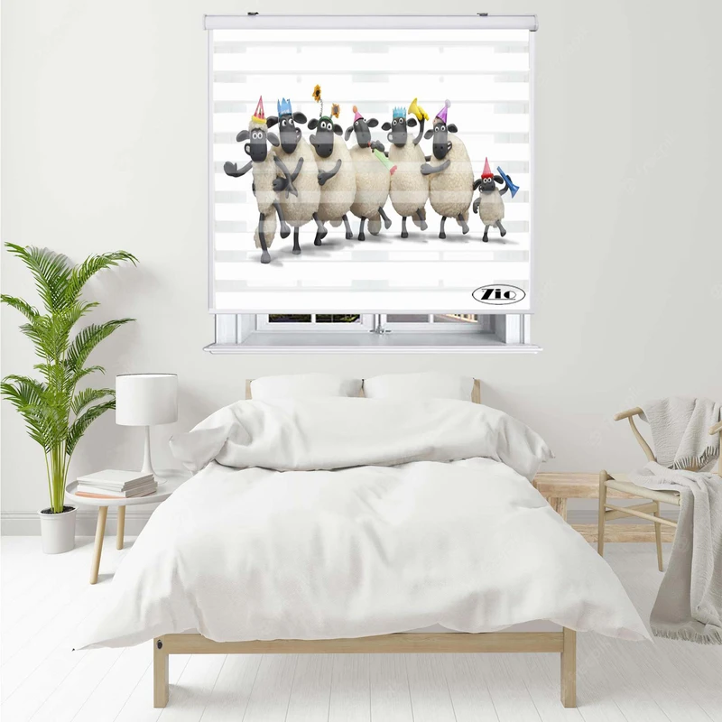 پرده زبرا زیو کد K3062 سایز 150X150 سانتی متر