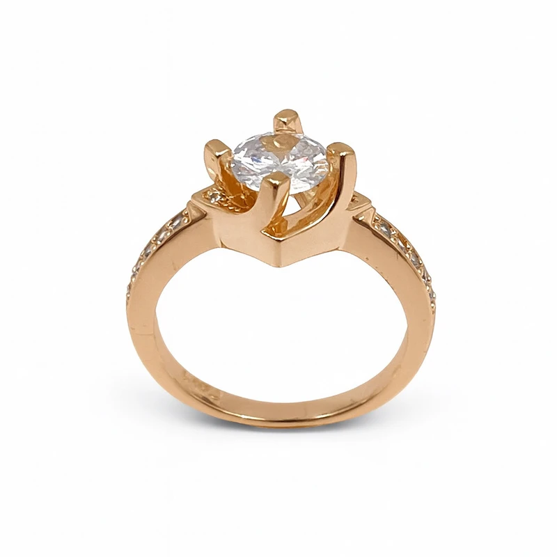 انگشتر زنانه مدل تکتاش کد 4217 cm 