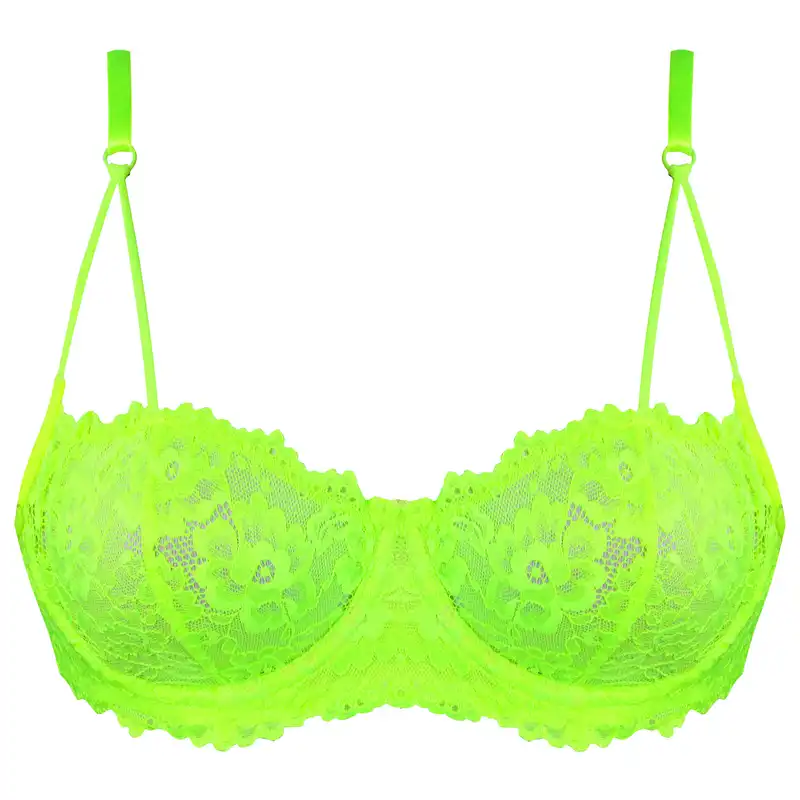 ست شورت و سوتین زنانه کارنا رز مدل فنردار کد 3378-14 رنگ سبز فسفری