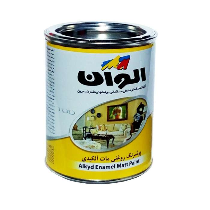 رنگ روغنی مشکی مات الوان کد 100 حجم 1000 میلی لیتر
