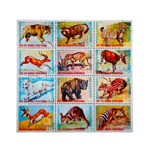 تمبر یادگاری مدل حیوانات کد h-654 مجموعه 12 عددی