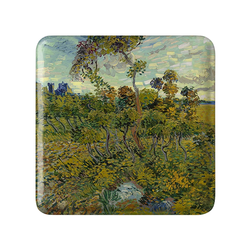 مگنت خندالو طرح غروب درمونت ماژور ونسان ونگوگ (Van Gogh) مدل مربعی کد 36792
