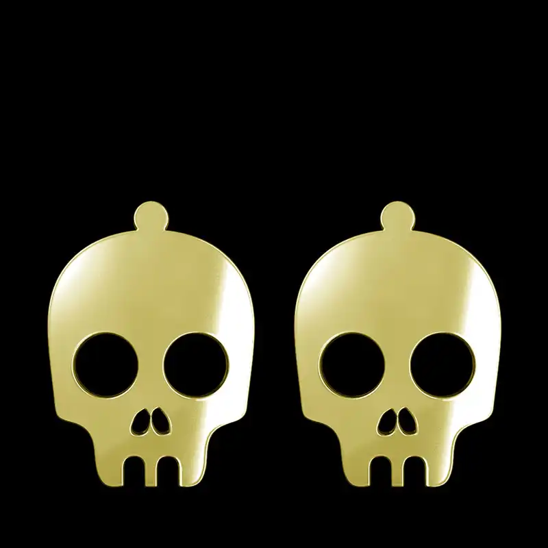 گوشواره طلا 18 عیار زنانه مدوپد مدل جمجمه کد GA1-15693