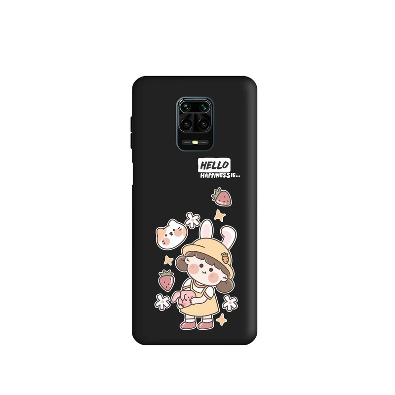 کاور طرح دختر و گربه کد m2826 مناسب برای گوشی موبایل شیائومی Redmi Note 9S / Redmi Note 9 Pro