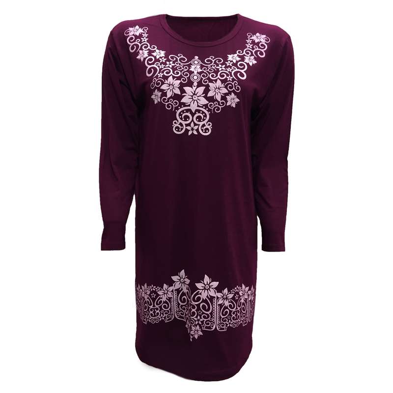 تونیک زنانه مدل سان سان کد tm-1589 رنگ بادمجانی