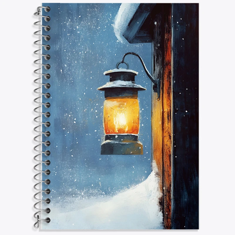 دفتر لغت 50 برگ خندالو طرح فانوس و برف کد F8281