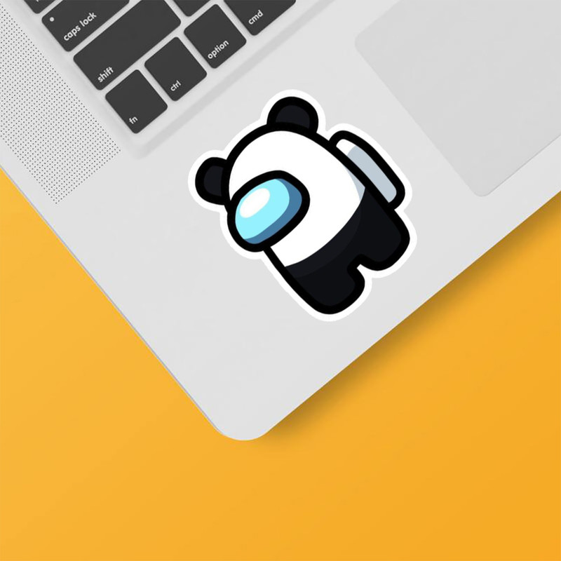 استیکر لپ تاپ و موبایل بووم طرح امانگ آس مدل Panda کد MR30