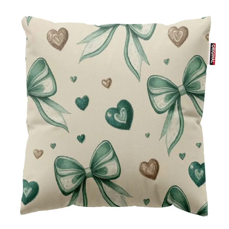 کوسن پاد آفرین طرح پاپیون و قلب کد 1688 سایز 30*30 سانتی متر