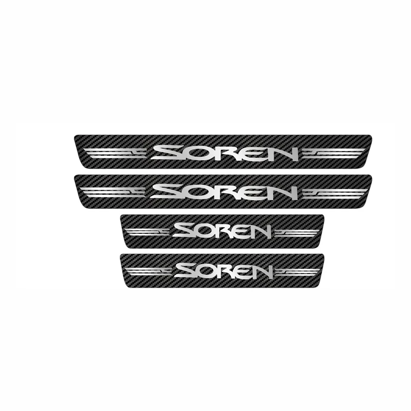 برچسب پارکابی خودرو  ایلیدن طرح کربن مدل B0013 مناسب برای سورن بسته 4 عددی