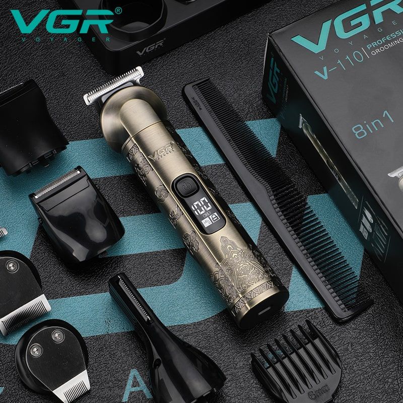 ست ماشین اصلاح موی صورت و بدن وی جی ار مدل V-110 -  - 2