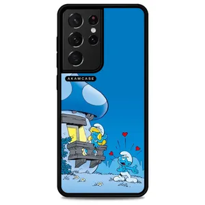 AKAM AMC-WSGS21U-SMURFS-4 Cover For Samsung Galaxy S21 Ultra