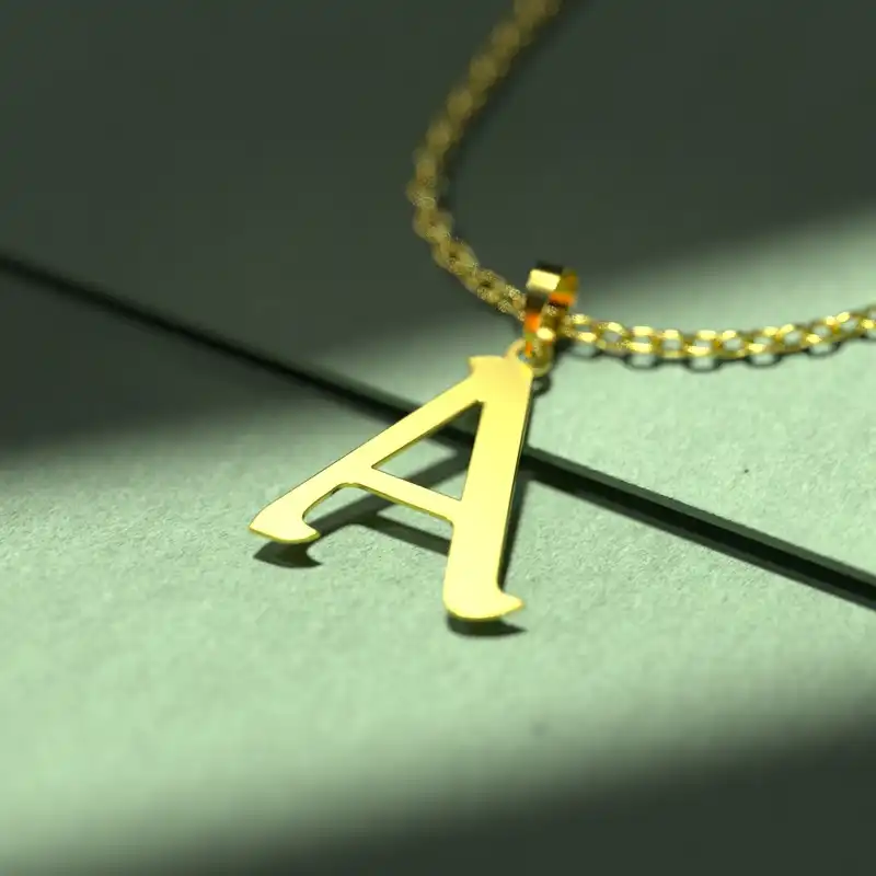 گردنبند طلا 18 عیار زنانه مدوپد مدل حرف A کد H3-1-1313