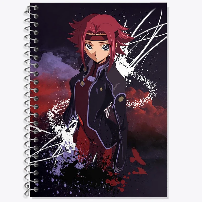 دفتر زبان 50 برگ خندالو مدل دو خط طرح کالن کوزوکی انیمه کد گیاس Code Geass کد 13055