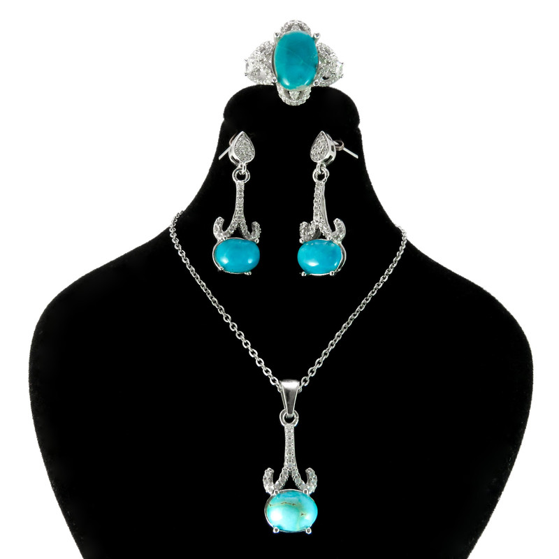 نیم ست نقره زنانه کد AV033-2 نیم ست نقره زنانه کد AV033-2