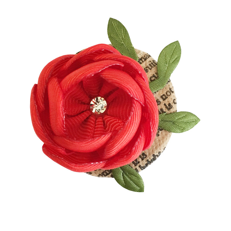 گل سینه دخترانه مدل گل رز اسکاتلندی کد 99