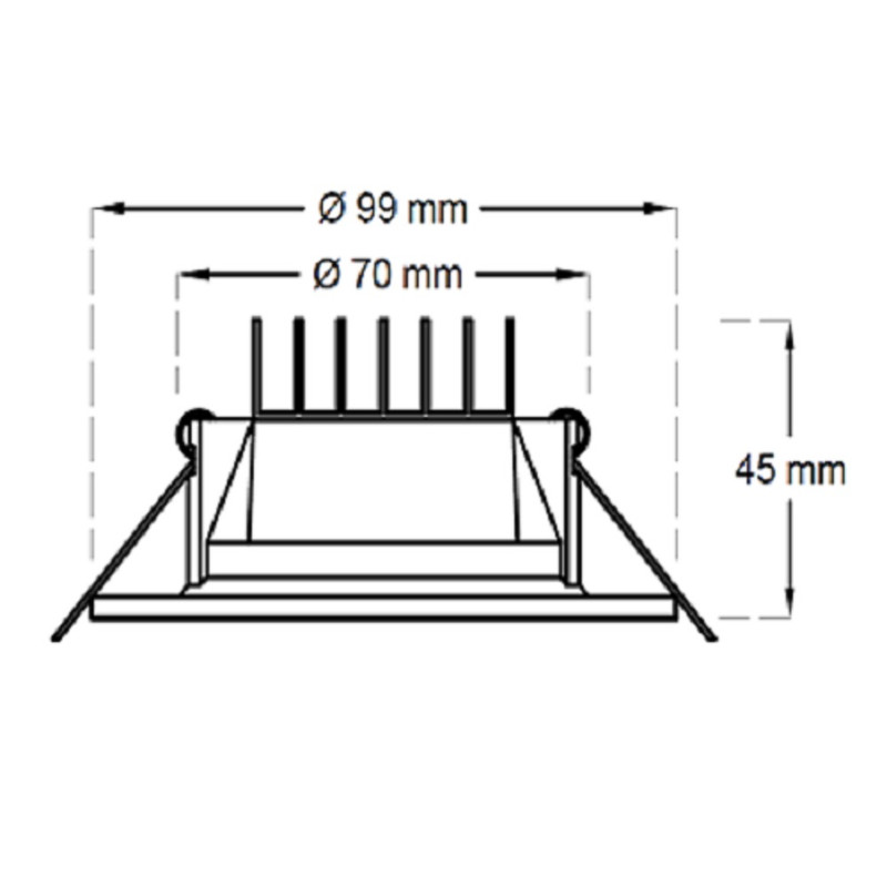 پنل هالوژن بک لایت 8 وات تارادیس مدل توکار کد PTN-208 بسته 5 عددی