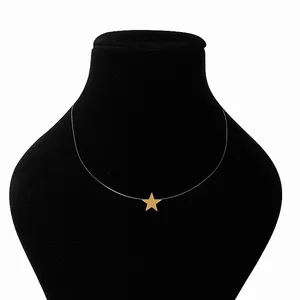 گردنبند زنانه مدل ستاره با بند نامرئی