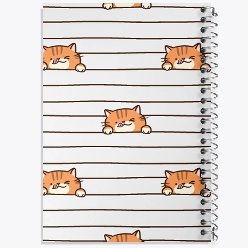 دفتر ژورنال نویسی 50 برگ خندالو مدل نقطه ای طرح گربه (Cat) کد N958