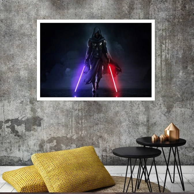 تابلو بکلیت طرح بازی Darth Revan مدل قاب شاسی W-s8391