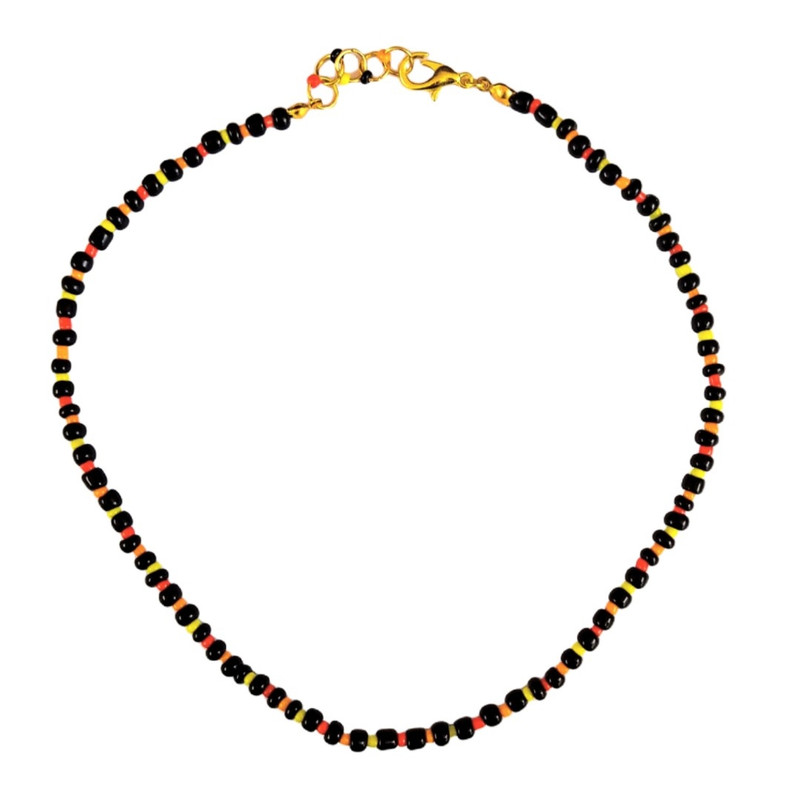 گردنبند دخترانه مدل منجوق آتشین 01 گردنبند دخترانه مدل منجوق آتشین 01