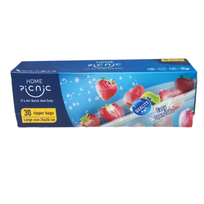 کیسه زیپ دار پیکنیک مدل Large بسته 30 عددی