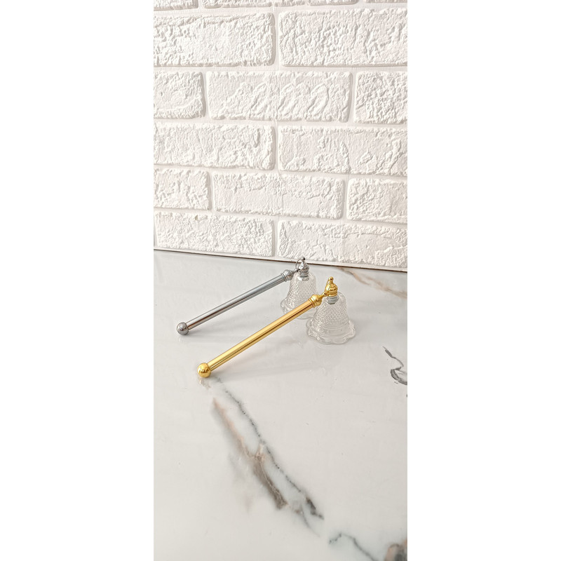 شمع خاموش کن مدل فلزی زنگوله ای بلوری