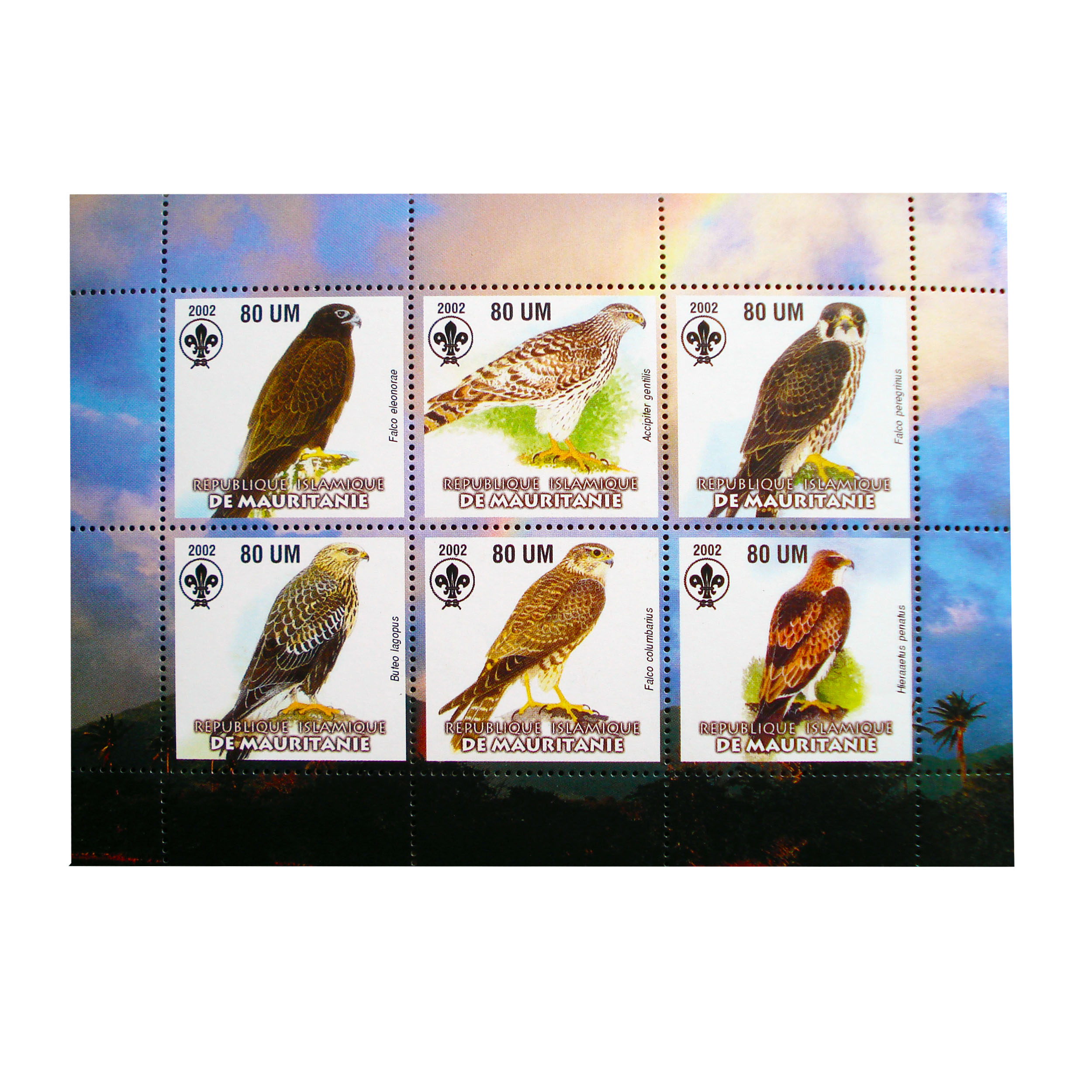 تمبر یادگاری مدل BIRDS کد F-992 مجموعه 6 عددی 