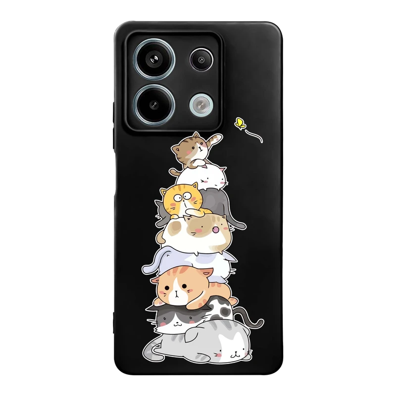کاور قاب گوشی طرح گربه بامزه دخترانه کد k780 مناسب برای گوشی موبایل شیائومی Redmi Note 13 Pro 5G