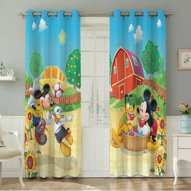 پرده نیروانا طرح کودک مدل مخمل کد 4826 سایز 140×280 سانتی متر