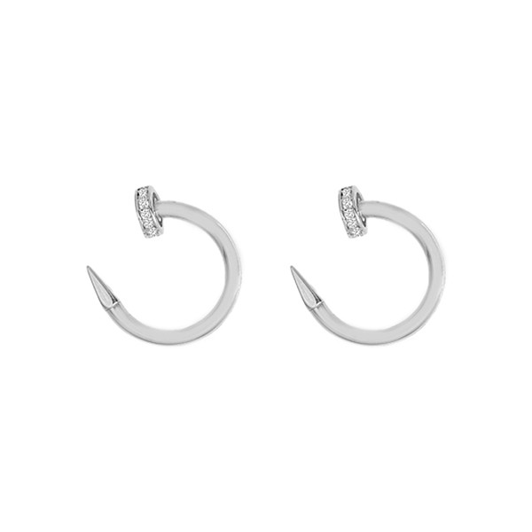 گوشواره طلا 18 عیار زنانه ماوی گالری مدل میخ نگین دار