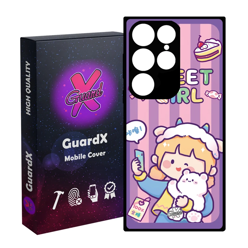 کاور گارد ایکس طرح دختر مدل Glass10518 مناسب برای گوشی موبایل سامسونگ Galaxy S24 Ultra