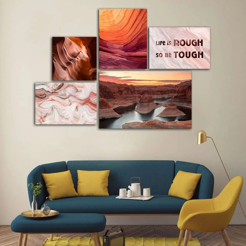 تابلو شاسی بکلیت طرح صحرا مدل SH-402 مجموعه 5 عددی